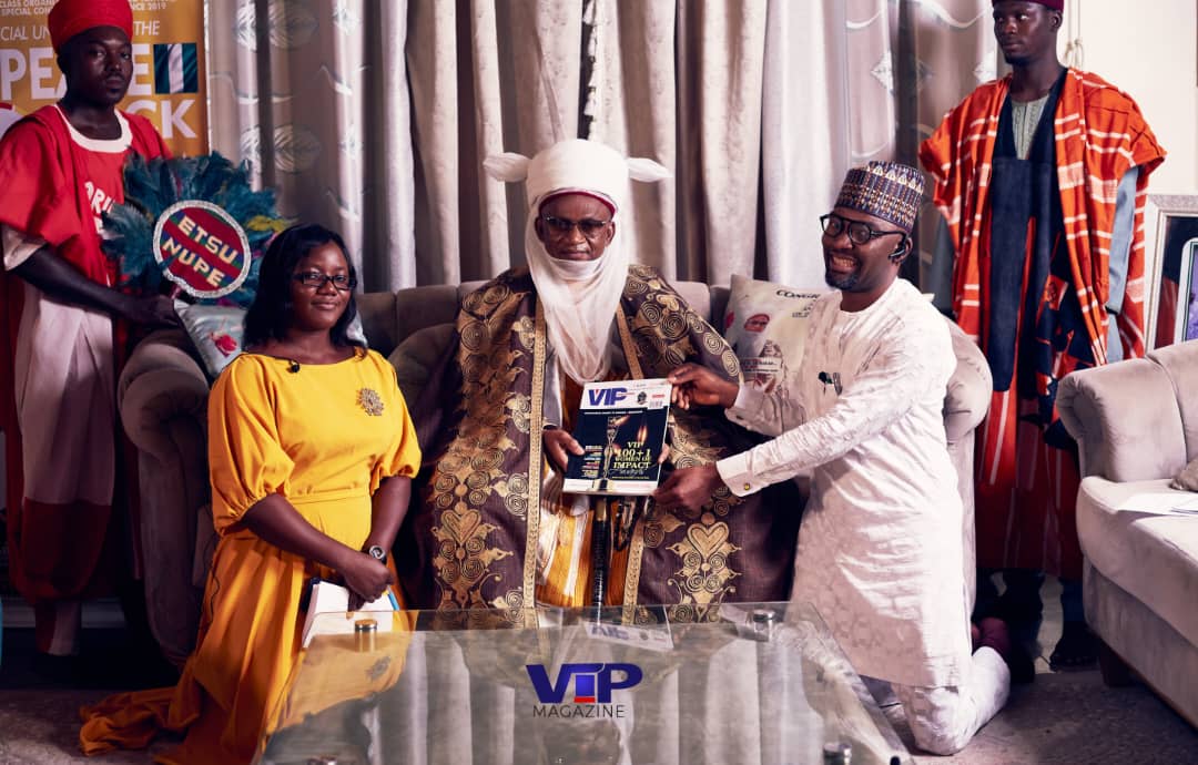 70th Birthday: Etsu Nupe Alhaji (Dr)Yahaya Abubakar Receives the Publisher of VIP Magazine In Abuja*