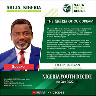 Williams Uchemba To Storm Abuja Oct 1 For Nigeria Youth Decide Conference, Falana, Moghalu, Others To Speak