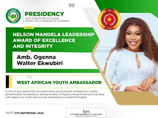 Amb. Ogenna Walter Ekwubiri Bags Nelson Mandela Leadership Award, Gets Customized Plate Number