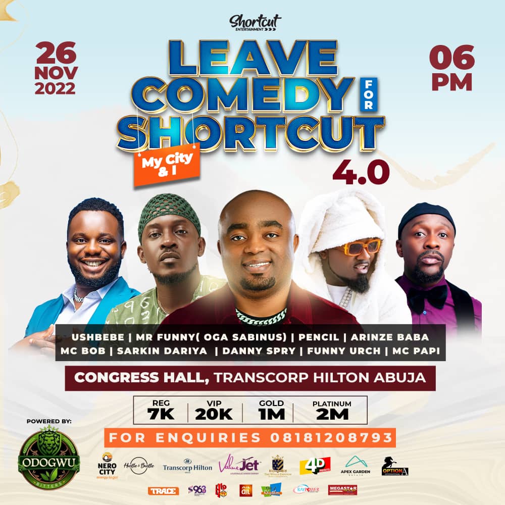 Popular Abuja Based Comedian Shortcut Releases Amazing Photos Ahead Of His Event
