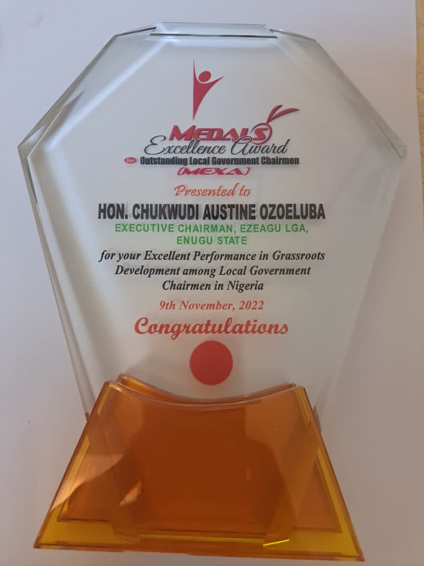 Enugu: Hon. Chukwudi Ozoeluba Honoured With Outstanding Local Government Chairman Award