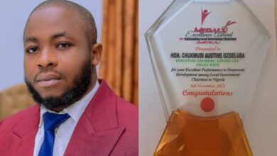 Enugu: Hon. Chukwudi Ozoeluba Honoured With Outstanding Local Government Chairman Award
