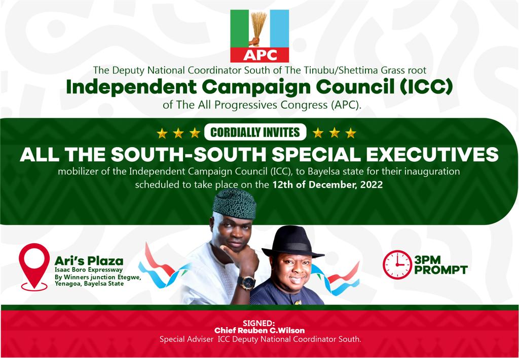 Dr. Solomon David has been Appointed as Bayelsa State Coordinator of the independent campaign council (ICC)