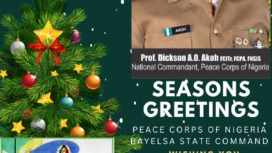 Season greetings from Peace Corps of Nigeria Bayelsa State Command