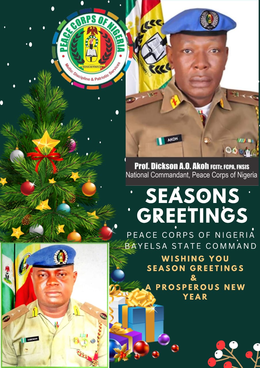 Season greetings from Peace Corps of Nigeria Bayelsa State Command