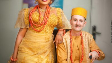 Ex Miss Nollywood Culture And Tourism Michelle Balfour finally marry  her White Lover in Nigeria.