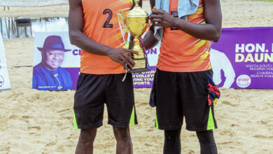 BAYELSA STATE BEACH VOLLEYBALL OPEN CHAMPIONSHIP EAS ATTENDED BY 25 TEAMS,25 MALE TEAMS AND 10 FEMALE TEAMS. AT THE END OF THE DAY,