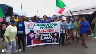 PST  ESTHER MARTINS SHUTDOWN COMMUNITY FOR GOVERNOR DOUYE DIRI SECOND TENURE