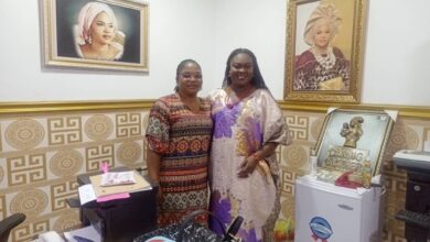 HRM. Evelyn Ehis Lucky-Youbogha received Amb Queen Blessing Ebigieson, President Association of Movie Producers Nigeria (AMP)