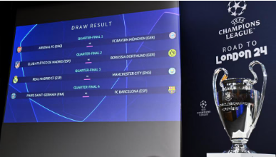 Champions League quarter-final, semi-final draw revealed: Arsenal vs Bayern Munich, Man City vs Real Madrid in last eight