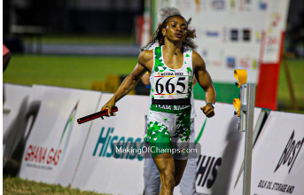 African games: Nigerian Athlete, Omolara Omotosho wins gold for Nigeria in Mixed 4x400m Relay (video)