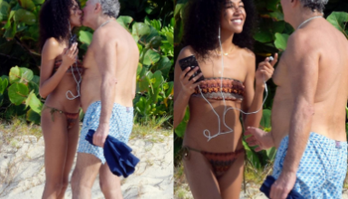 Aoki Lee Simmons, 21, kisses Serafina co-founder Vittorio Assaf, 65, on romantic trip to St. Barts