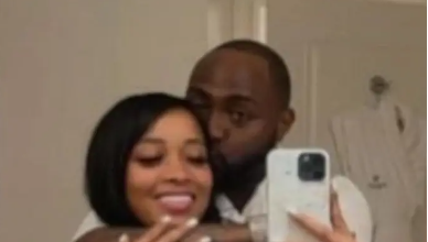 Drama as US-based model uploads cozy photo with Davido