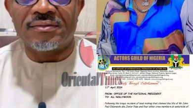 Junior Pope: The Actors Guild of Nigeria (AGN) Suspends filming on rivers, bars actors from participating in any film produced by Adanma Luke