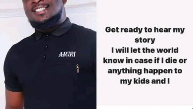 Get ready to hear my story. I will let the world know incase if I die or anything happens to my kids and I”.