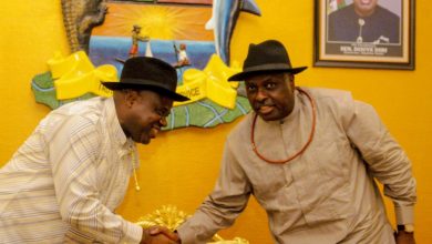 Gov. Diri Receives Former Delta Governor, James Ibori In Yenagoa