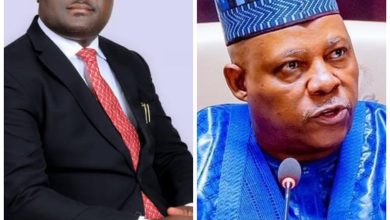 APC Chieftain, Bayelsa State Hon. Maxwell Gabriel Morris condole with Vice President of Nigeria