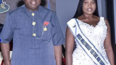 Bayelsa State Governor, Senator Douye Diri, welcomed Miss Nollywood Culture and Tourism Nigeria, Queen Elizabeth Emmanuel, to the Executive Chamber of the Bayelsa State Government House
