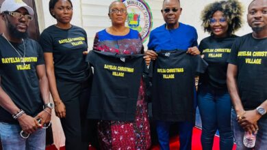 Commissioner for Culture Bayelsa state received Miss Nollywood Culture and tourism Nigeria Elizabeth Ahead of Her program