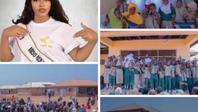Miss Nollywood International Hassana Ozohu Salisu reached out to over 400 kids as part of her feeding program
