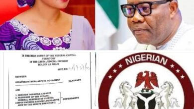 Just in.:  Senator Natasha sues Senate president for 100Billion naira damages.