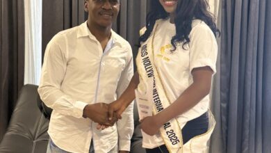 Miss Nollywood international Hassana Ozohu Salisu received Legendary gospel singer Frank Edward in Abuja