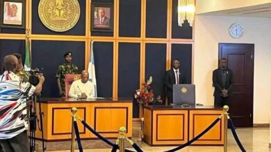 News Administrator Of Rivers State, Vice Admiral Ibok-Ete Ibas (Rtd) Arrives Government House In Port Harcourt, Rivers State To Begin  6months Stay.