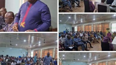 Chief Reuben Wilson having some time with members of Pastor Reuben initiative for Good leadership and Accountability akwa Ibom state Chapter as he plans for thank you visit to the south south states for voting Bola Tinubu