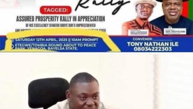 The NEW Associates – Bayelsa State Chapter as ably led and convened by, Barr. George Turnah, na una do this one oooo. Gov. Diri decides to hold rally on the same day already fixed for the NEW Associates
