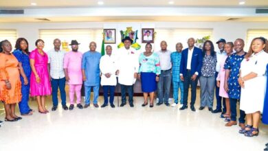 BAYELSA GOVERNOR DOUYE DIRI RECEIVES NUJ LEADERSHIP