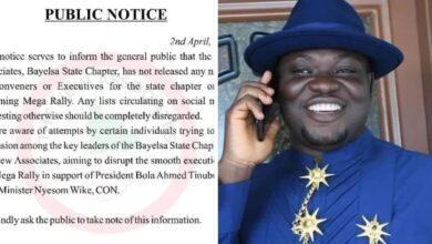 Special information from the New Associates Bayelsa state Chapter  ahead of  forthcoming  Mega Rally