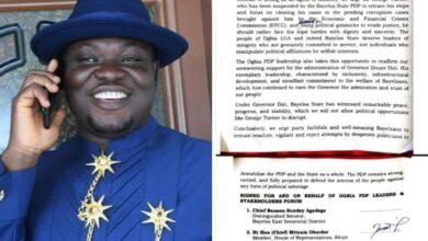 GEORGE TURNAH REACTS TO ALLEGED STATEMENT CREDITED TO LEADERS OF A FACTION OF THE PDP IN OGBIA LGA