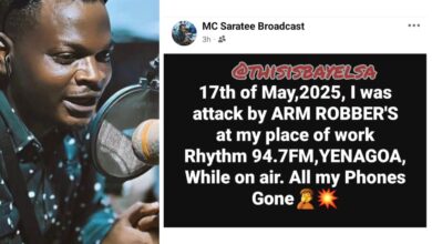 Suspected armed robbers have stormed Rhythm 94.7FM in Yenagoa, Bayelsa State, during a live broadcast, carting away phones, recorders, and other equipment.