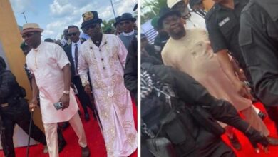 Dr.Samuel Ogbuku, Barr. George Turnah among others at the coronation ceremony of His Royal Highness (Barr) Pere John Thatcer Abara at Oruma community