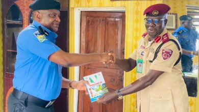 BAYELSA STATE COMMISSIONER OF POLICE RECEIVES FRSC SECTOR COMMANDER
