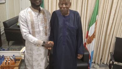 Just in: Hon Chief.  Promise Lawuru meets APC National Chairman.