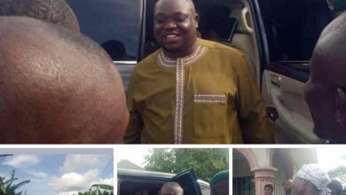 Photos: Kolo Town Agog as PDP State Party Chairman George Turnah MON, Visits Father