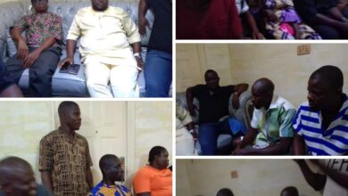 BARR. GEORGE ALABH TURNAH MON, PDP SOUTH SOUTH SECRETARY/ CARETAKER CHAIRMAN PDP BAYELSA STATE MEETS WITH THE 27 POLITICAL APPOINTEES SACKED BY GOV. Douye Diri, ADMONISHES THEM TO BE STRONG AND PROMISED TO SUSTAIN THEM