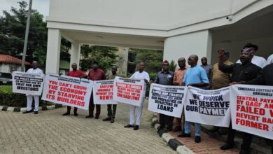Shocking As Concern Local Contractors Protest in Abuja Over Non-payment