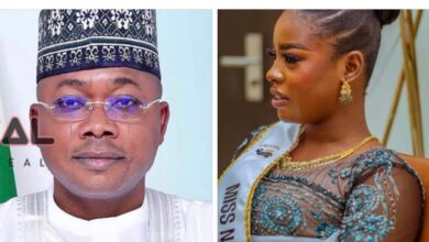 Miss Nollywood international Hassana Salisu  condoled  with the Governor of Kogi state over father’s death