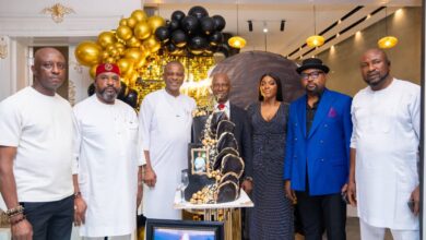 Anambra Billionaire, Chief Odimegwu Gets Surprised Birthday as Obi Cubana, Others Attend