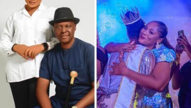 Current winner of Miss Nollywood Hassana salisu condole with Ex Miss Nollywood international Amb. Sonia Sunday over father’s demise