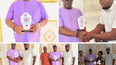 PRIFGLA Youth Wing and Metropolitan Youth Honour High Chief Reuben C. Wilson for Outstanding Leadership