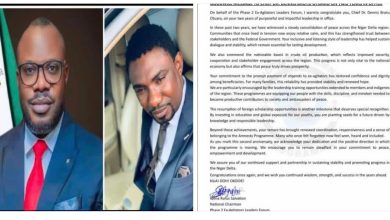 GOODWILL MESSAGE FROM THE NATIONAL CHAIRMAN, PAP PHASE 2 EX-AGITATORS LEADERS FORUM, ON THE SECOND ANNIVERSARY IN OFFICE OF CHIEF DR. DENNIS BRUTU OTUARO GOODWILL MESSAGE FROM THE NATIONAL CHAIRMAN, PAP PHASE 2 EX-AGITATORS LEADERS FORUM, ON THE SECOND ANNIVERSARY IN OFFICE OF CHIEF DR. DENNIS BRUTU OTUARO