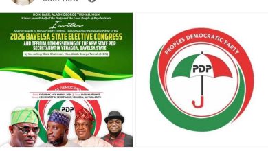 Bayelsa PDP Holds State Congress, Commissions New Secretariat in Yenagoa