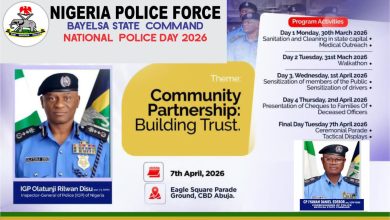 BAYELSA STATE POLICE COMMAND SET TO MARK 2026 NATIONAL POLICE DAY