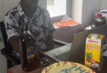 STAFF OF THE JAYS ENTERTAINMENT CENTER ABUJA CELEBRATE GENERAL MANAGER, MR. PHILIP BOYE AYIBANUA ON HIS BIRTHDAY