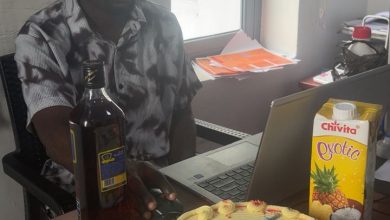 STAFF OF THE JAYS ENTERTAINMENT CENTER ABUJA CELEBRATE GENERAL MANAGER, MR. PHILIP BOYE AYIBANUA ON HIS BIRTHDAY