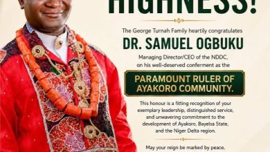 CONGRATULATIONS TO Dr. Samuel Ogbuku ON HISTORIC EMERGENCE AS PARAMOUNT RULER OF AYAKORO COMMUNITY