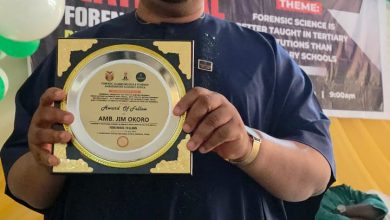 Hon. Jim Okolo Bags Fellowship of Forensic Guards, Makes Huge Donations